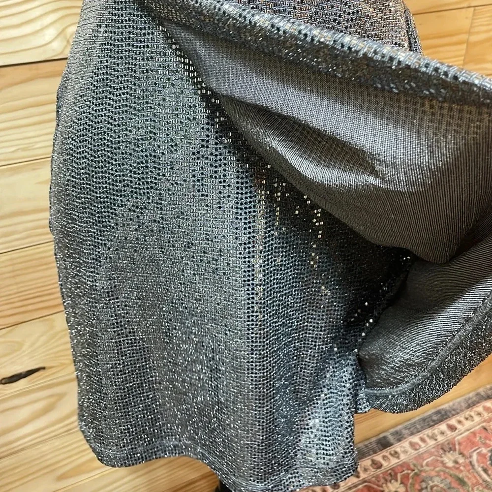 Wendye Chaitin Silver Sequin Size Medium Mini Sleeveless EUC🌟 Formal Dress - Picture 8 of 12